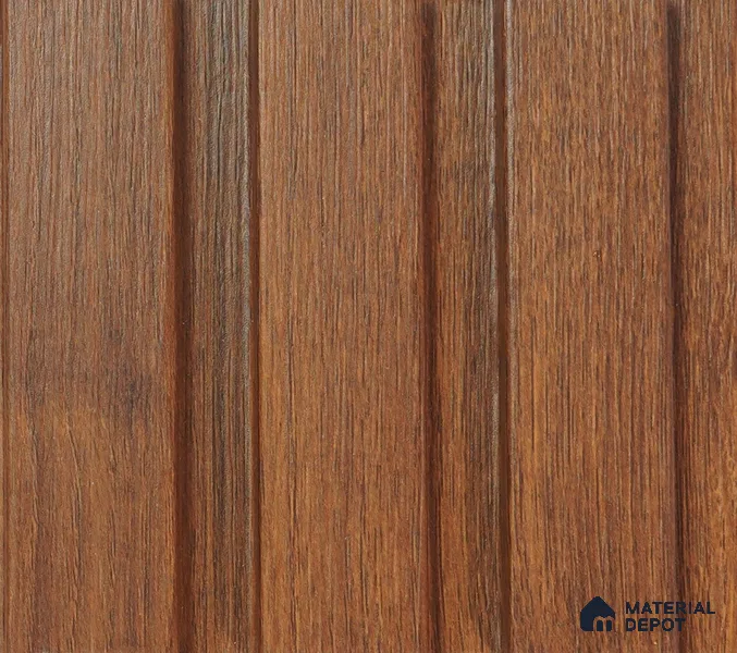 Brown Wooden Louver PN 00031 9.5 ft x 4.7 inch MDF Panel - 18 mm | Suitable for Feature Wall, TV Unit & Living Room | Width is Subjected to 5% Variation