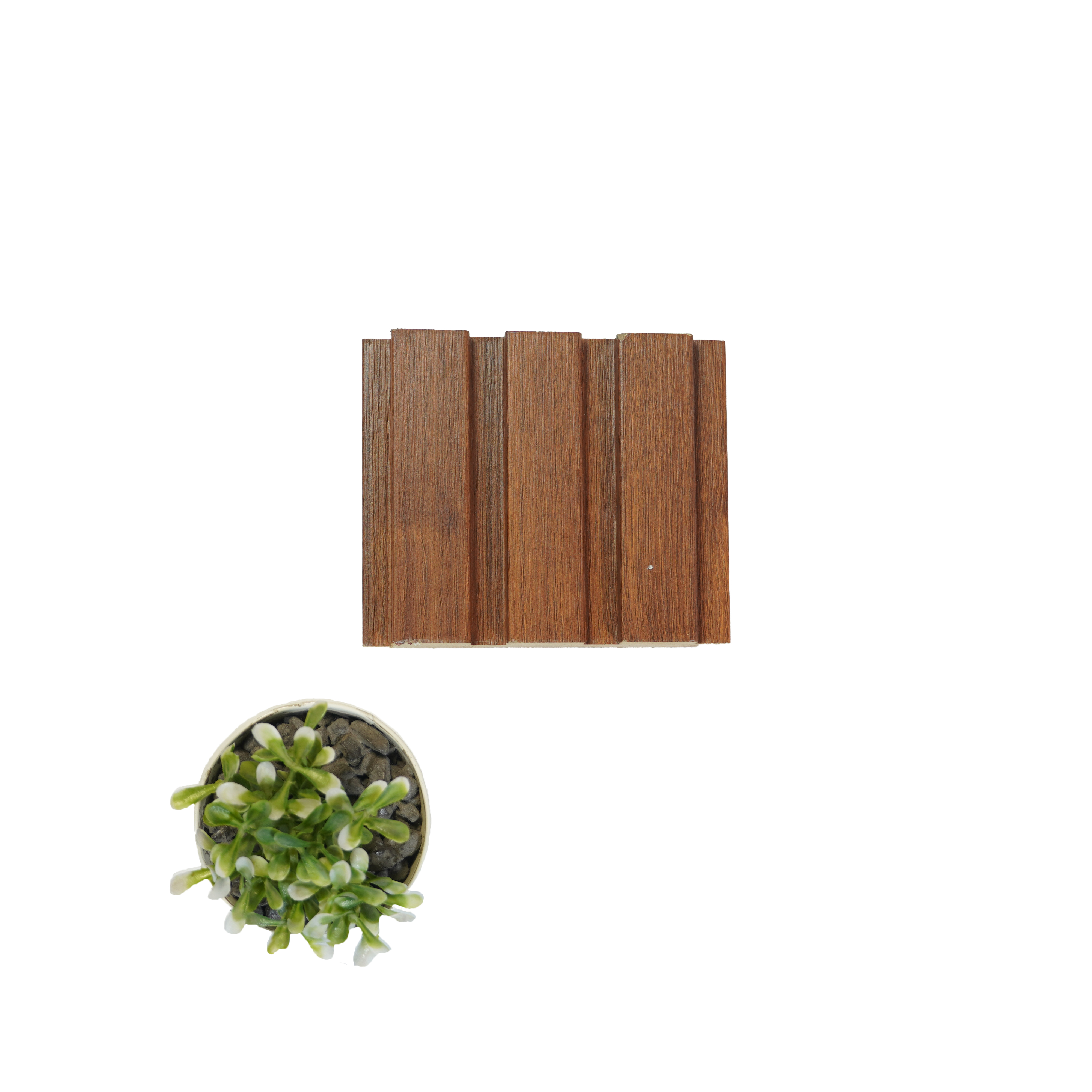 Brown Wooden Louver PN 00031 9.5 ft x 4.7 inch MDF Panel - 18 mm | Suitable for Feature Wall, TV Unit & Living Room | Width is Subjected to 5% Variation