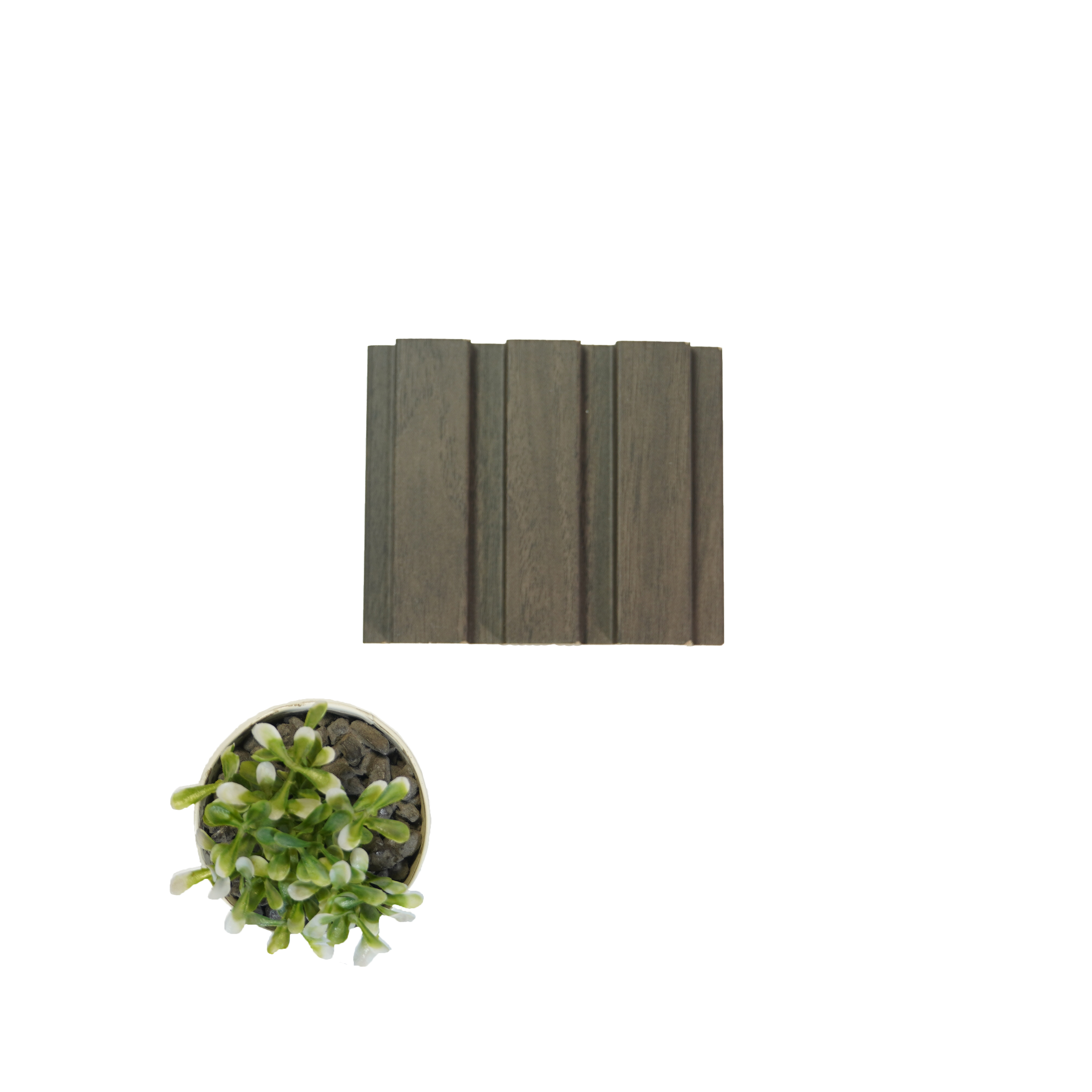Brown Wooden Louver PN 00040 9.5 ft x 4.7 inch MDF Panel - 18 mm | Suitable for Feature Wall, TV Unit & Living Room | Width is Subjected to 5% Variation