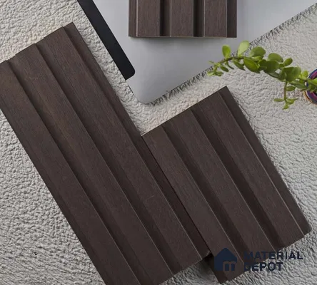 Brown Wooden Louver PN 00040 9.5 ft x 4.7 inch MDF Panel - 18 mm | Suitable for Feature Wall, TV Unit & Living Room | Width is Subjected to 5% Variation