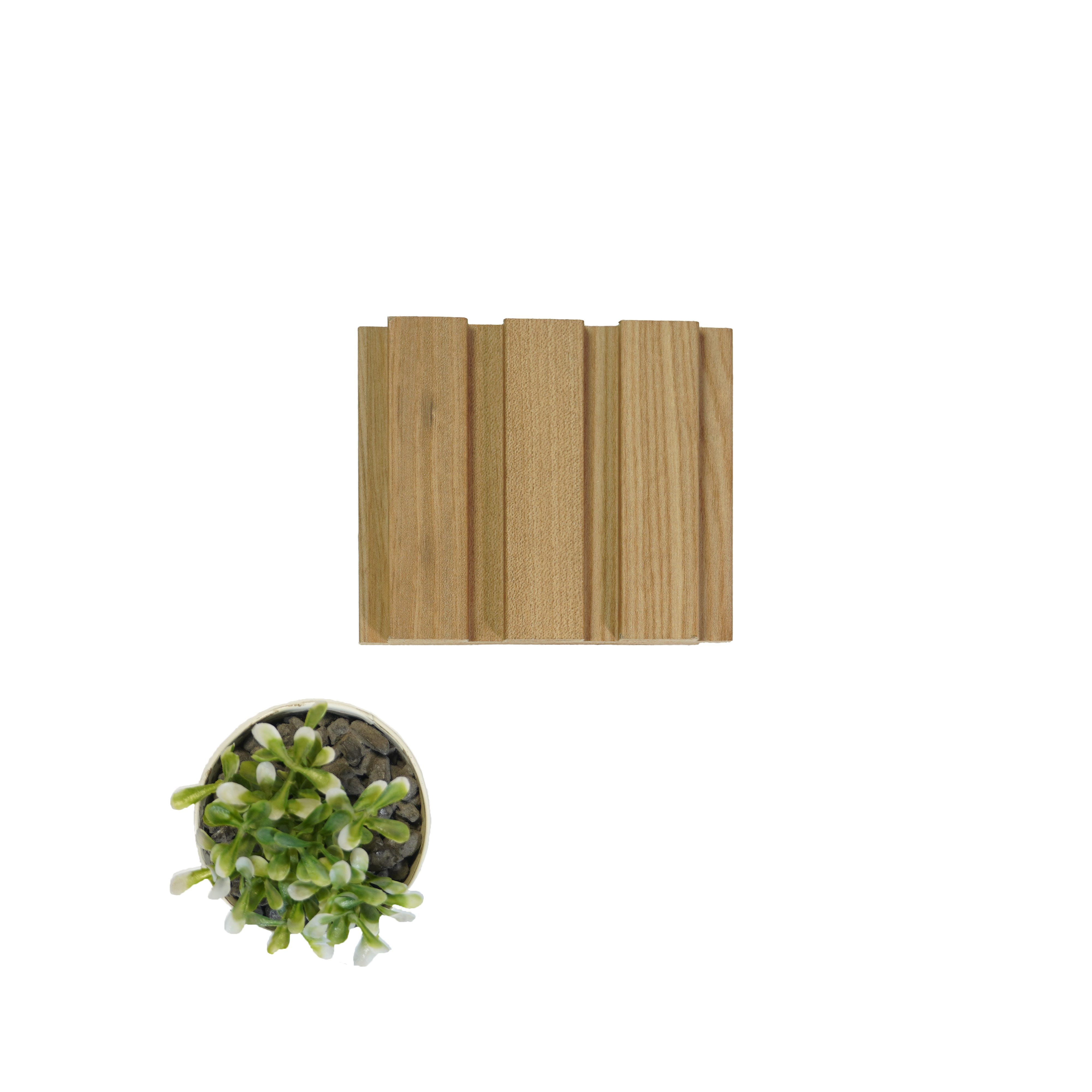 Brown Wooden Louver PN 00041 9.5 ft x 4.7 inch MDF Panel - 18 mm | Suitable for Feature Wall, TV Unit & Living Room | Width is Subjected to 5% Variation