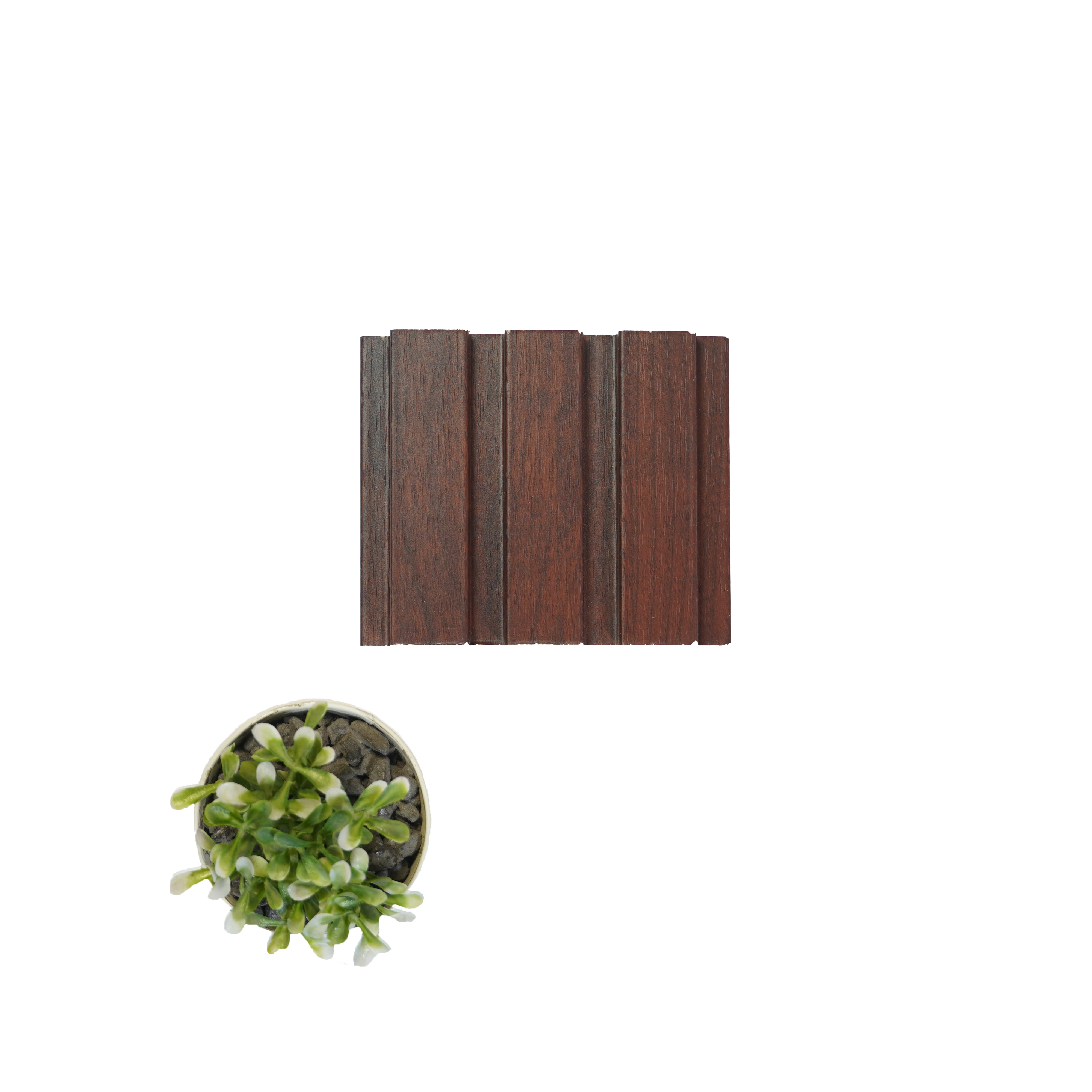 Brown Wooden Louver PN 00032 9.5 ft x 4.7 inch MDF Panel - 18 mm | Suitable for Feature Wall, TV Unit & Living Room | Width is Subjected to 5% Variation