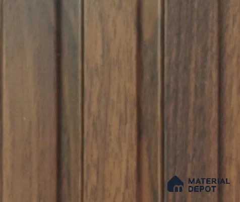 Brown Wooden Louver PN 00033 9.5 ft x 4.7 inch MDF Panel - 18 mm | Suitable for Feature Wall, TV Unit & Living Room | Width is Subjected to 5% Variation