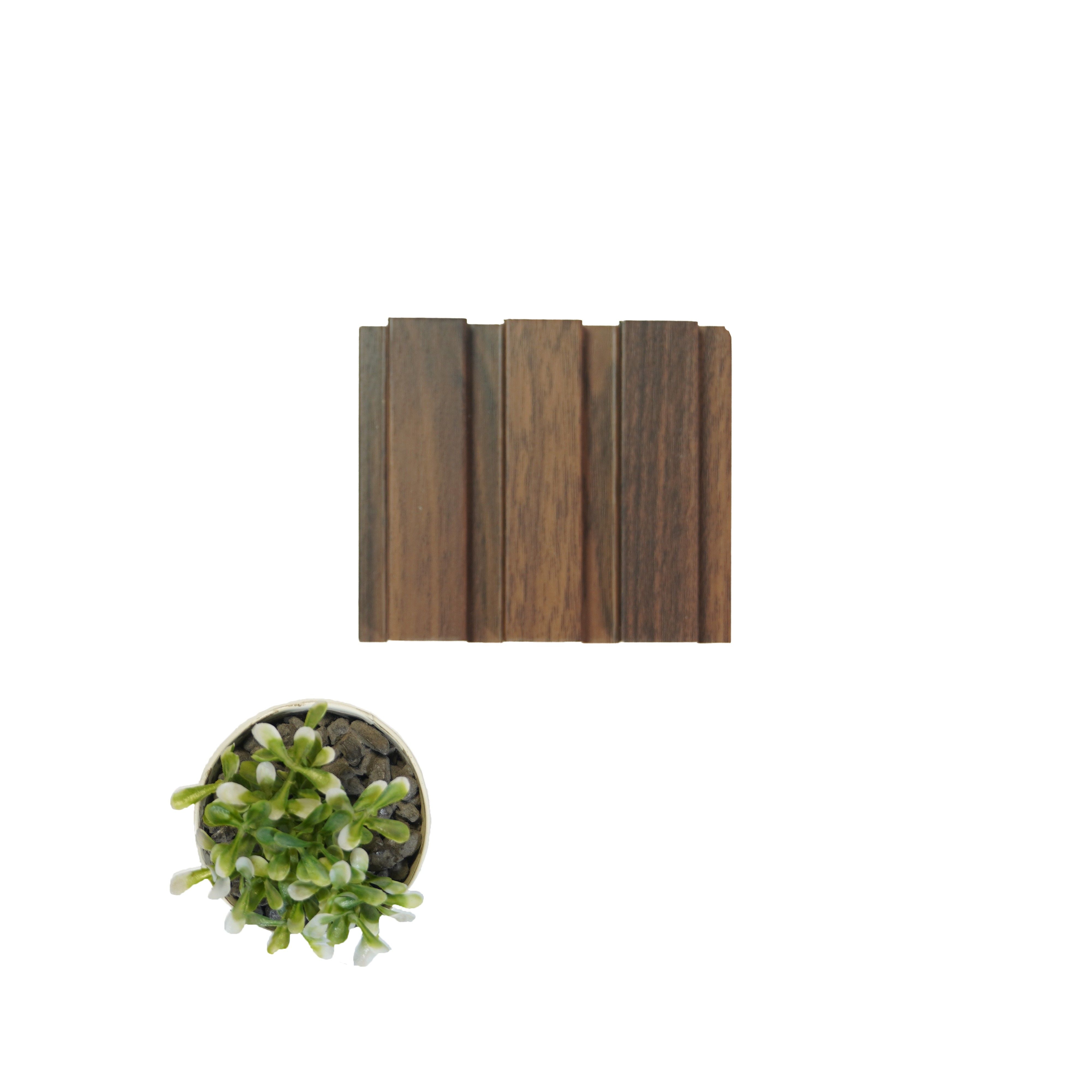 Brown Wooden Louver PN 00033 9.5 ft x 4.7 inch MDF Panel - 18 mm | Suitable for Feature Wall, TV Unit & Living Room | Width is Subjected to 5% Variation