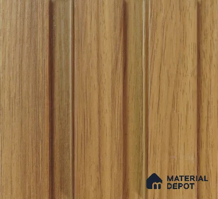 Brown Wooden Louver PN 00034 9.5 ft x 4.7 inch MDF Panel - 18 mm | Suitable for Feature Wall, TV Unit & Living Room | Width is Subjected to 5% Variation