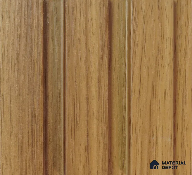 Brown Wooden Louver PN 00034 9.5 ft x 4.7 inch MDF Panel - 18 mm | Suitable for Feature Wall, TV Unit & Living Room | Width is Subjected to 5% Variation