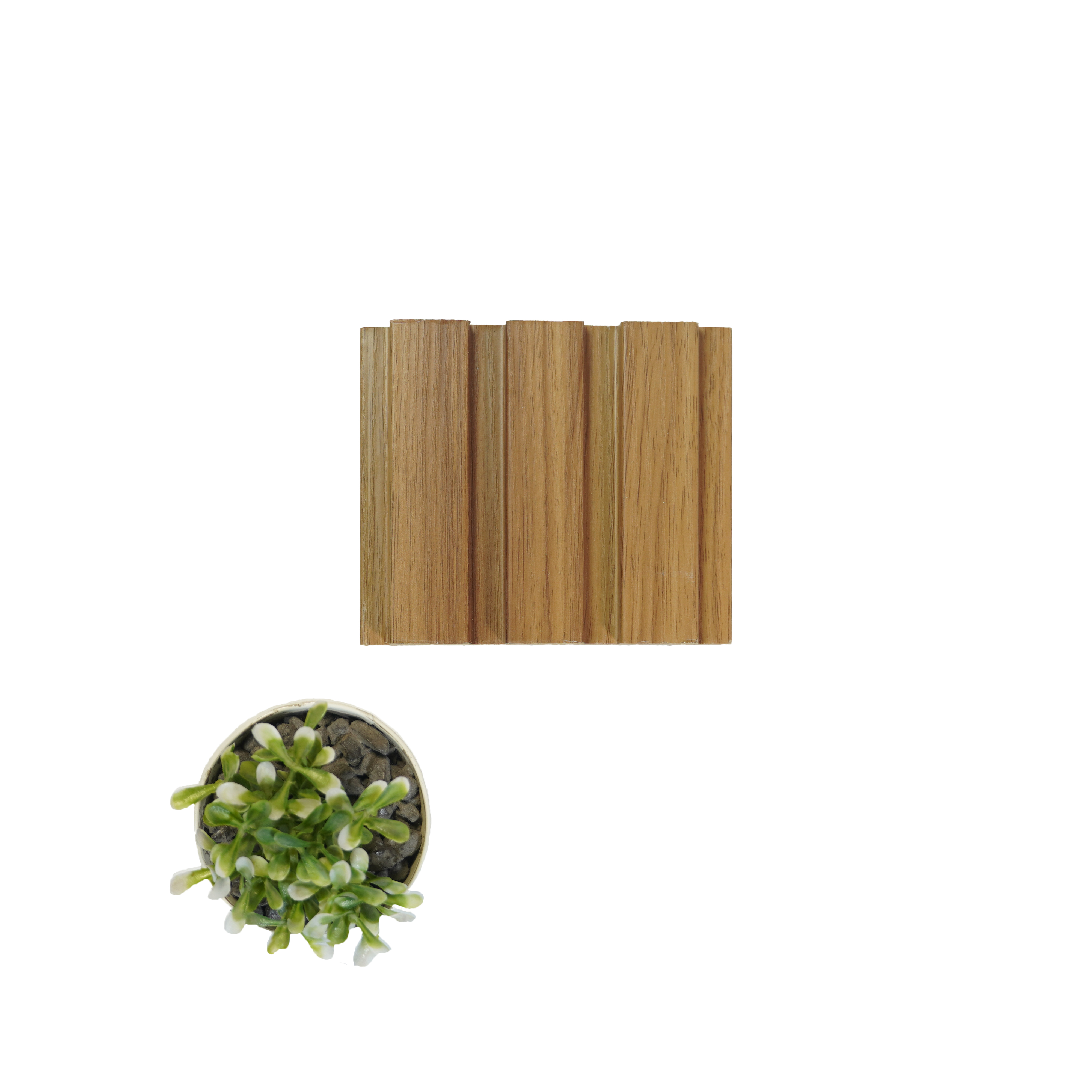 Brown Wooden Louver PN 00034 9.5 ft x 4.7 inch MDF Panel - 18 mm | Suitable for Feature Wall, TV Unit & Living Room | Width is Subjected to 5% Variation