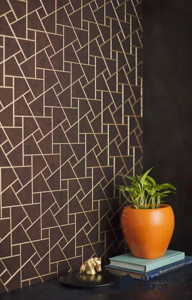 Brown Luxury Look Charcoal Decorative Wall Panel PN 05092 8 ft x 2 ft - 4 mm | Suitable for Feature Wall, TV Unit & Living Room | Width is Subjected to 5% Variation
