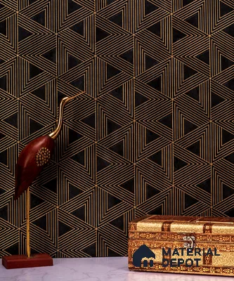 Brown Patterned Decorative Wall Panel PN 02828 8 ft x 2 ft Charcoal Panel - 4 mm | Suitable for Feature Wall, TV Unit & Living Room | Width is Subjected to 5% Variation