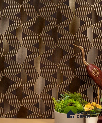 Brown Patterned Decorative Wall Panel PN 02826 8 ft x 2 ft Charcoal Panel - 4 mm | Suitable for Feature Wall, TV Unit & Living Room | Width is Subjected to 5% Variation