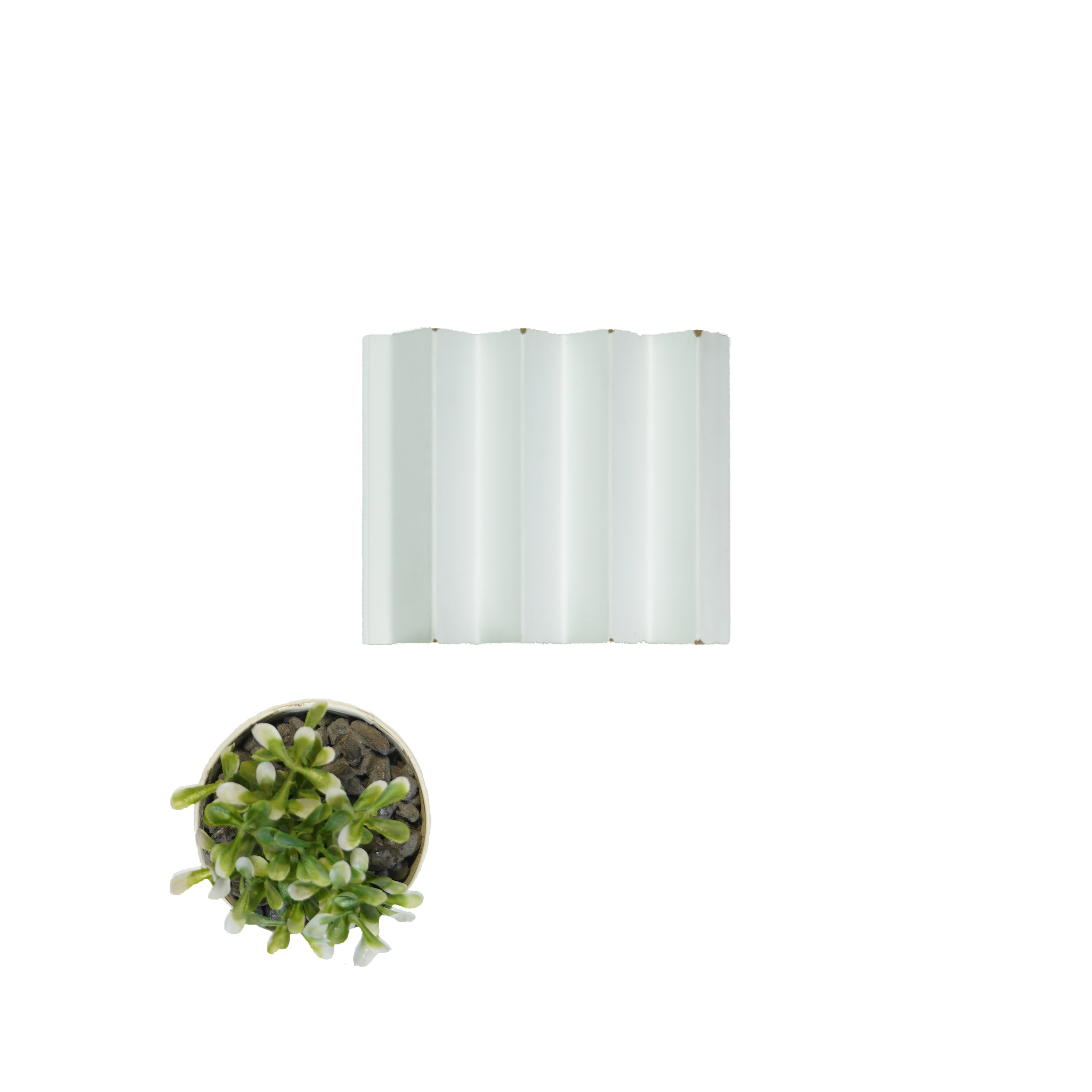 White Plain Colour Louver PN 00080 9.5 ft x 4.7 inch MDF Panel - 18 mm | Suitable for Feature Wall, TV Unit & Living Room | Width is Subjected to 5% Variation