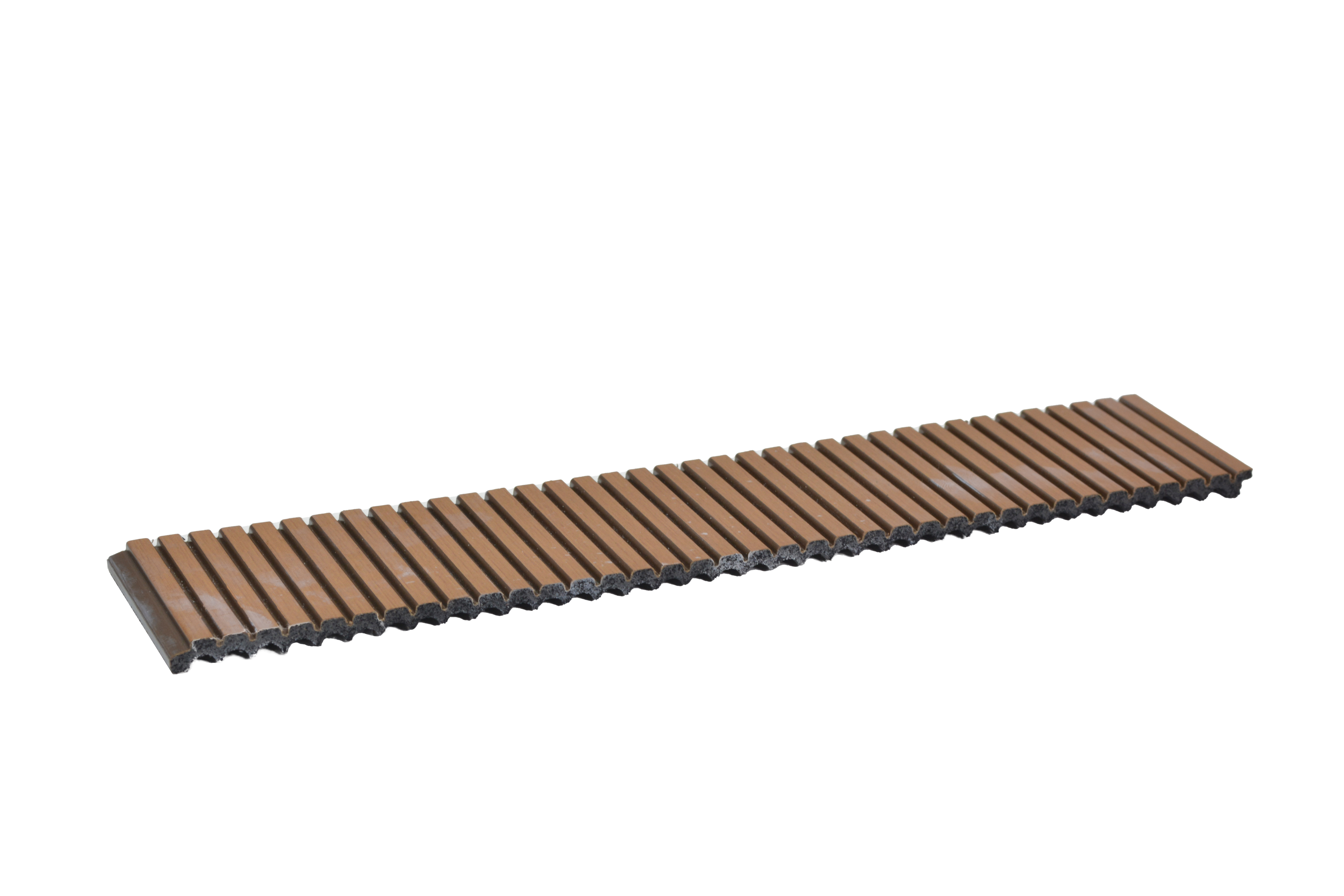 Brown Wooden Louver PN 01627 C 8 ft x 12 inch Charcoal Panel - 8 mm | Suitable for Feature Wall, TV Unit & Living Room | Width is Subjected to 5% Variation