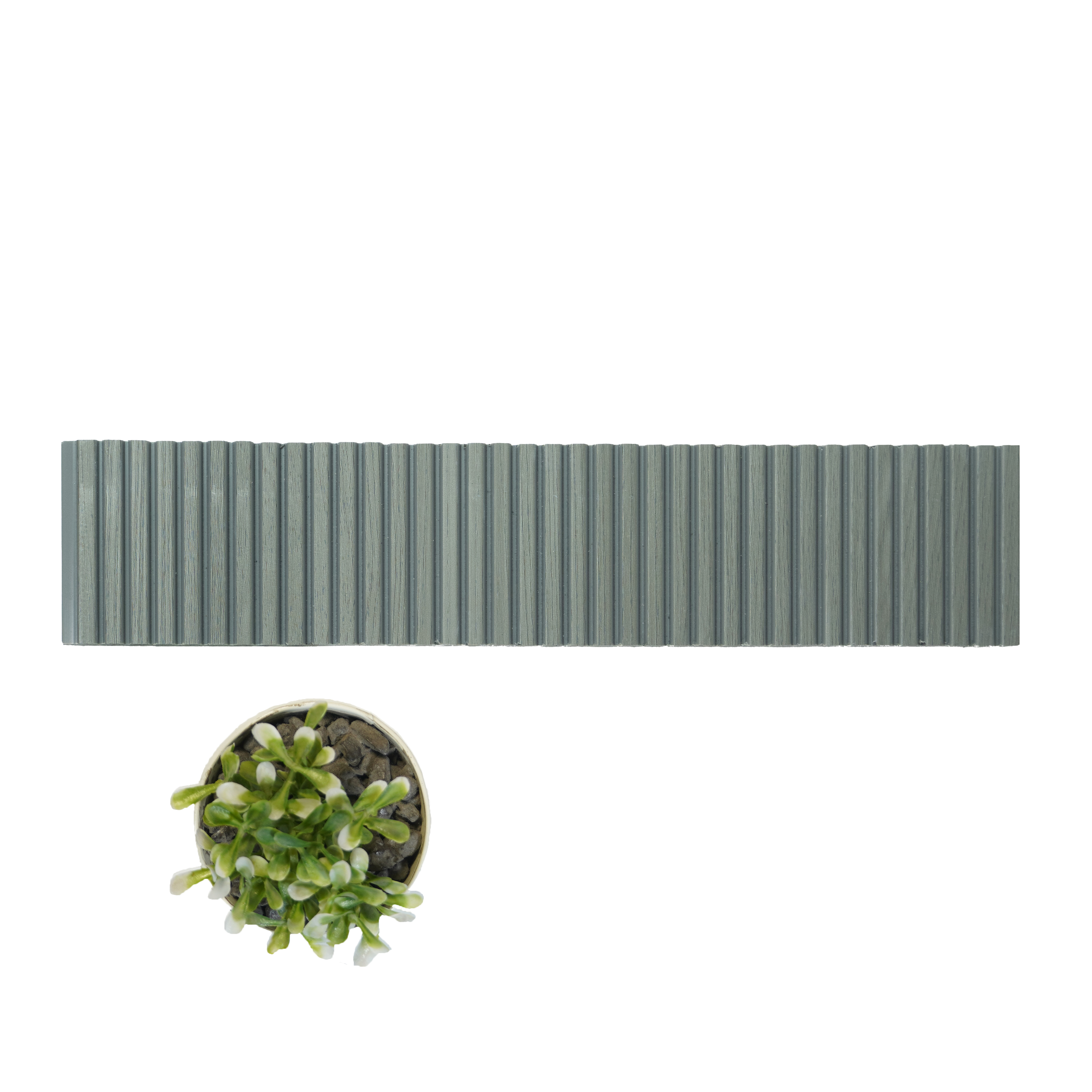 Grey Wooden Louver PN 01627 D 8 ft x 12 inch Charcoal Panel - 8 mm | Suitable for Feature Wall, TV Unit & Living Room | Width is Subjected to 5% Variation