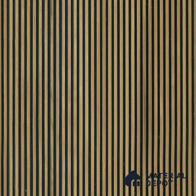 Light Brown Wooden Louver PN 01627 H 8 ft x 12 inch Charcoal Panel - 8 mm | Suitable for Feature Wall, TV Unit & Living Room | Width is Subjected to 5% Variation