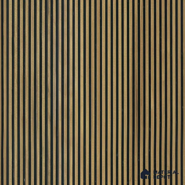 Light Brown Wooden Louver PN 01627 H 8 ft x 12 inch Charcoal Panel - 8 mm | Suitable for Feature Wall, TV Unit & Living Room | Width is Subjected to 5% Variation