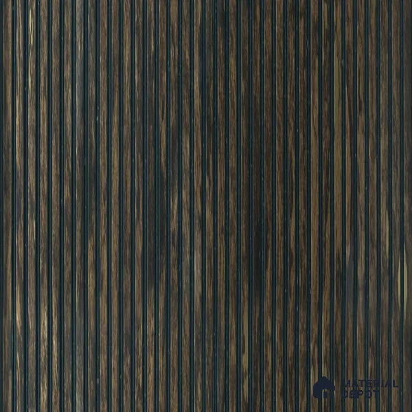 Rustic Brown Wooden Louver PN 01627 E 8 ft x 12 inch Charcoal Panel - 8 mm | Suitable for Feature Wall, TV Unit & Living Room | Width is Subjected to 5% Variation