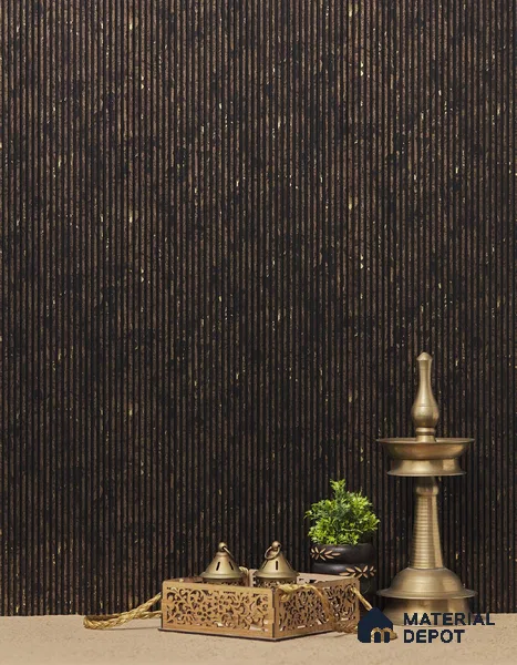 Rustic Brown Wooden Louver PN 01627 E 8 ft x 12 inch Charcoal Panel - 8 mm | Suitable for Feature Wall, TV Unit & Living Room | Width is Subjected to 5% Variation