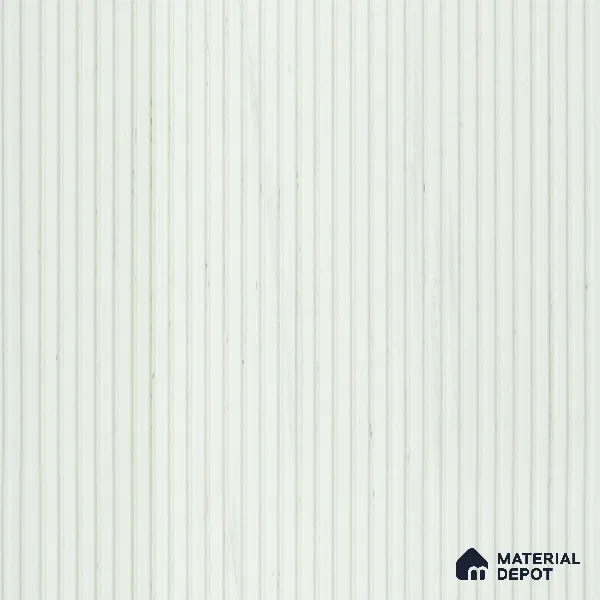Snow White Marble Louver PN 01627 F 8 ft x 12 inch Charcoal Panel - 8 mm | Suitable for Feature Wall, TV Unit & Living Room | Width is Subjected to 5% Variation