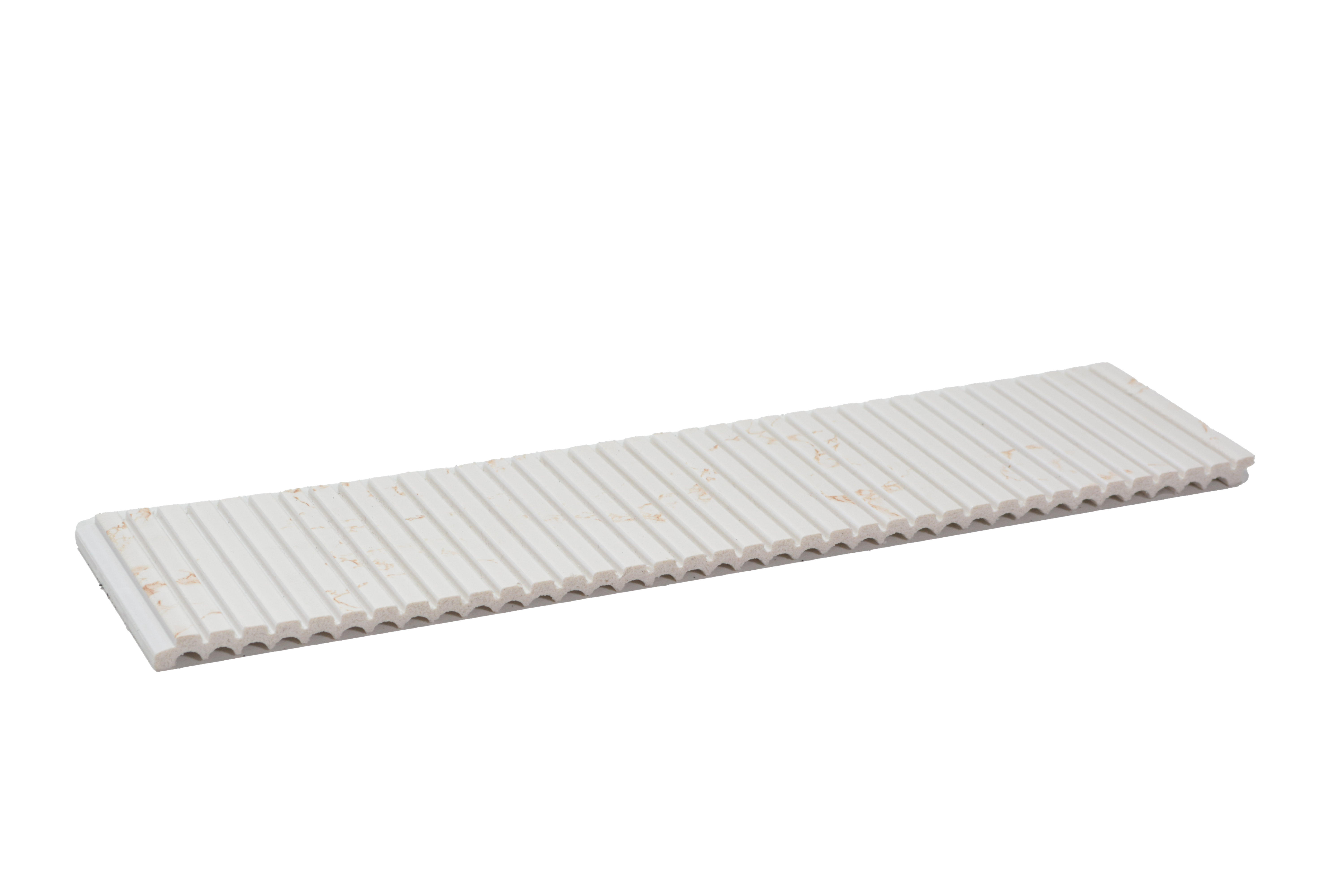 White Marble Louver PN 01627 J 8 ft x 12 inch Charcoal Panel - 8 mm | Suitable for Feature Wall, TV Unit & Living Room | Width is Subjected to 5% Variation