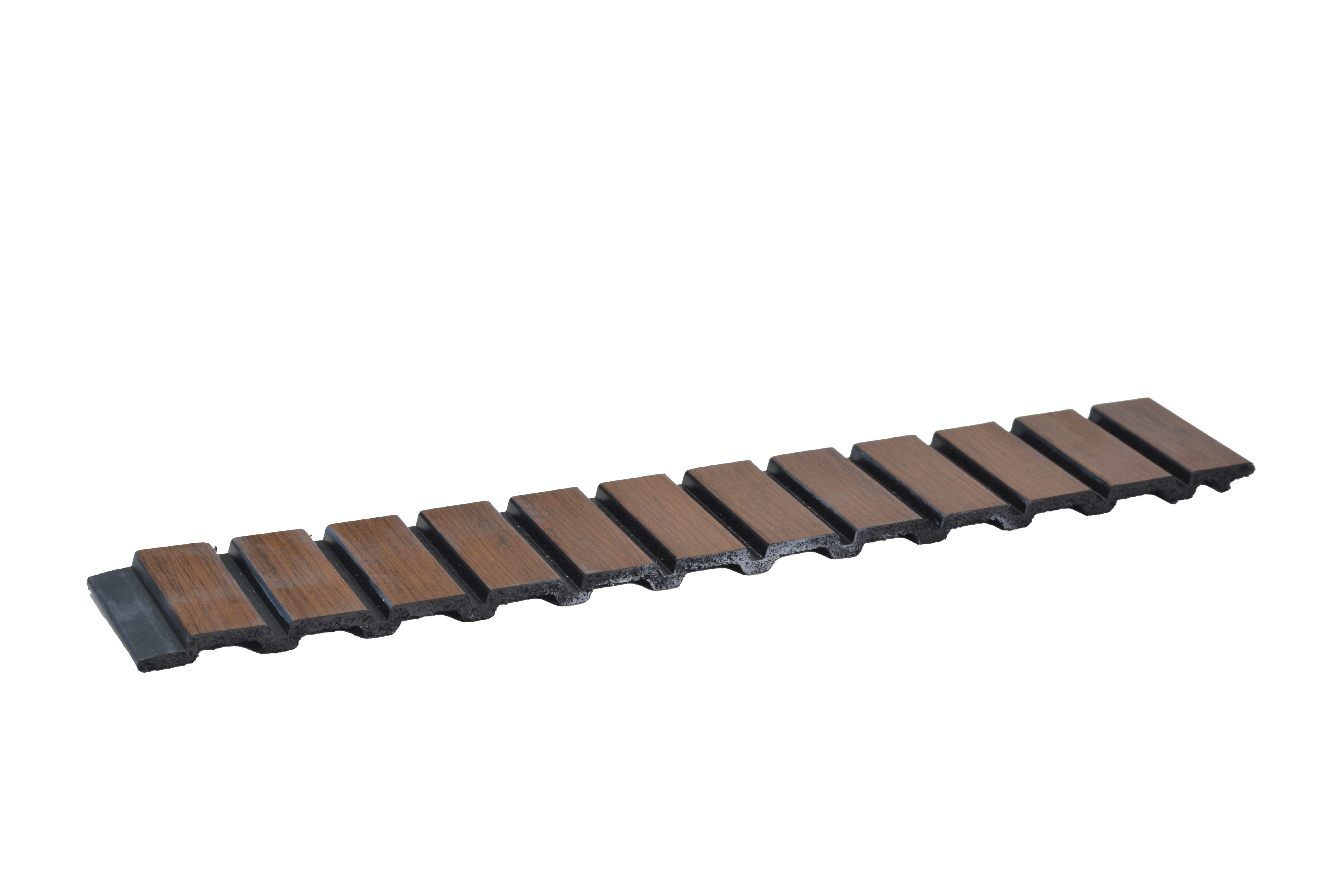 Brown Wooden Louver PN 01629 B 8 ft x 12 inch Charcoal Panel - 8 mm | Suitable for Feature Wall, TV Unit & Living Room | Width is Subjected to 5% Variation