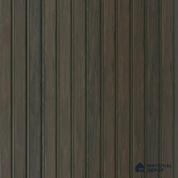 Choco Brown Wooden Louver PN 01629 F 8 ft x 12 inch Charcoal Panel - 8 mm | Suitable for Feature Wall, TV Unit & Living Room | Width is Subjected to 5% Variation