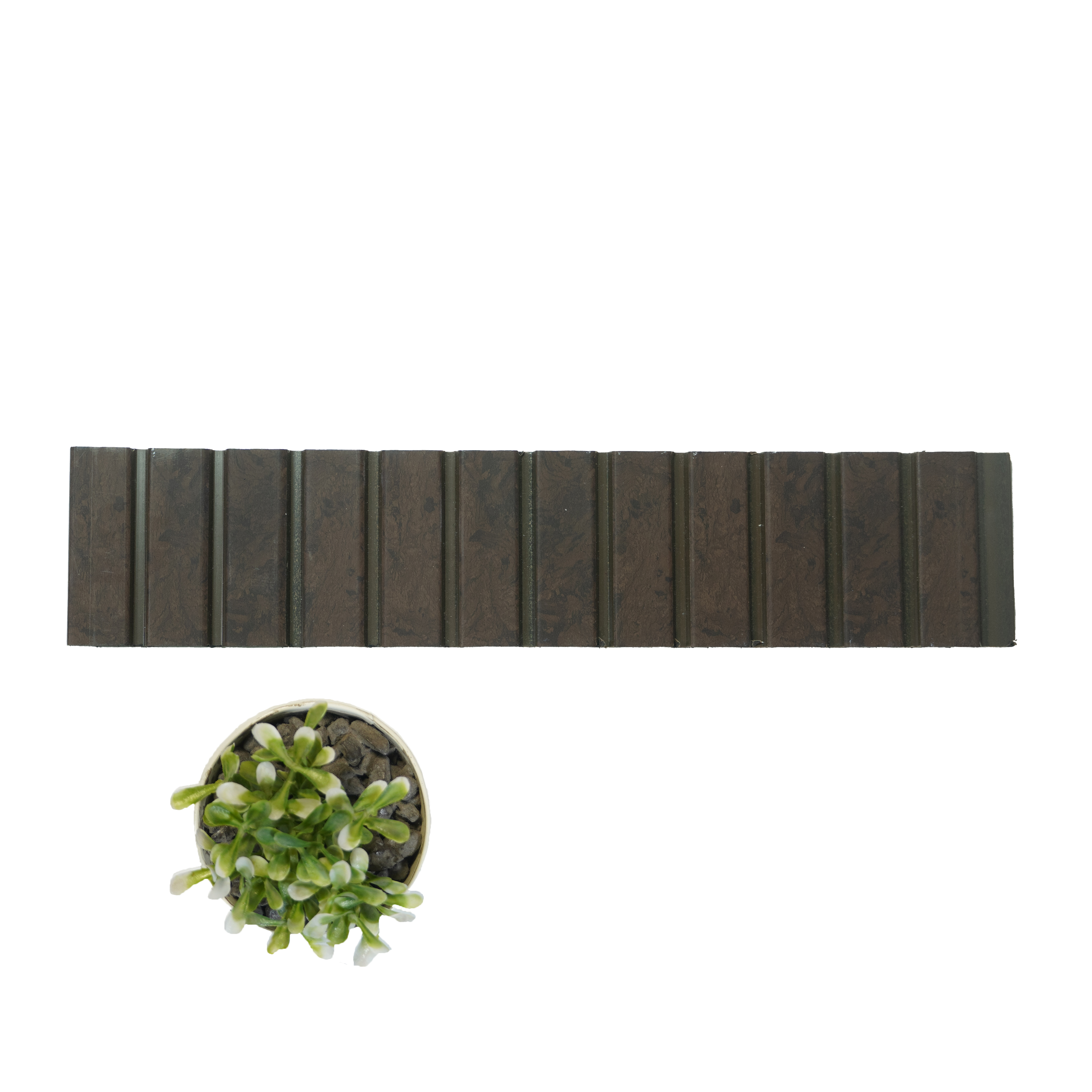Choco Brown Wooden Louver PN 01629 F 8 ft x 12 inch Charcoal Panel - 8 mm | Suitable for Feature Wall, TV Unit & Living Room | Width is Subjected to 5% Variation