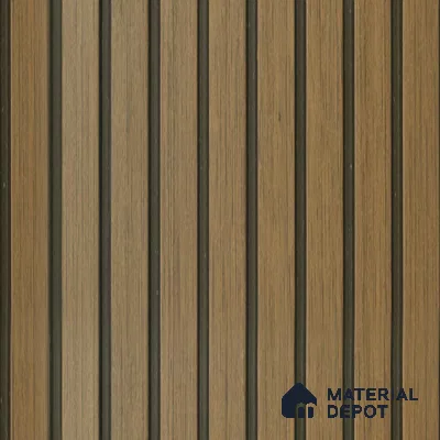 Light Brown Wooden Louver PN 01629 E 8 ft x 12 inch Charcoal Panel - 8 mm | Suitable for Feature Wall, TV Unit & Living Room | Width is Subjected to 5% Variation