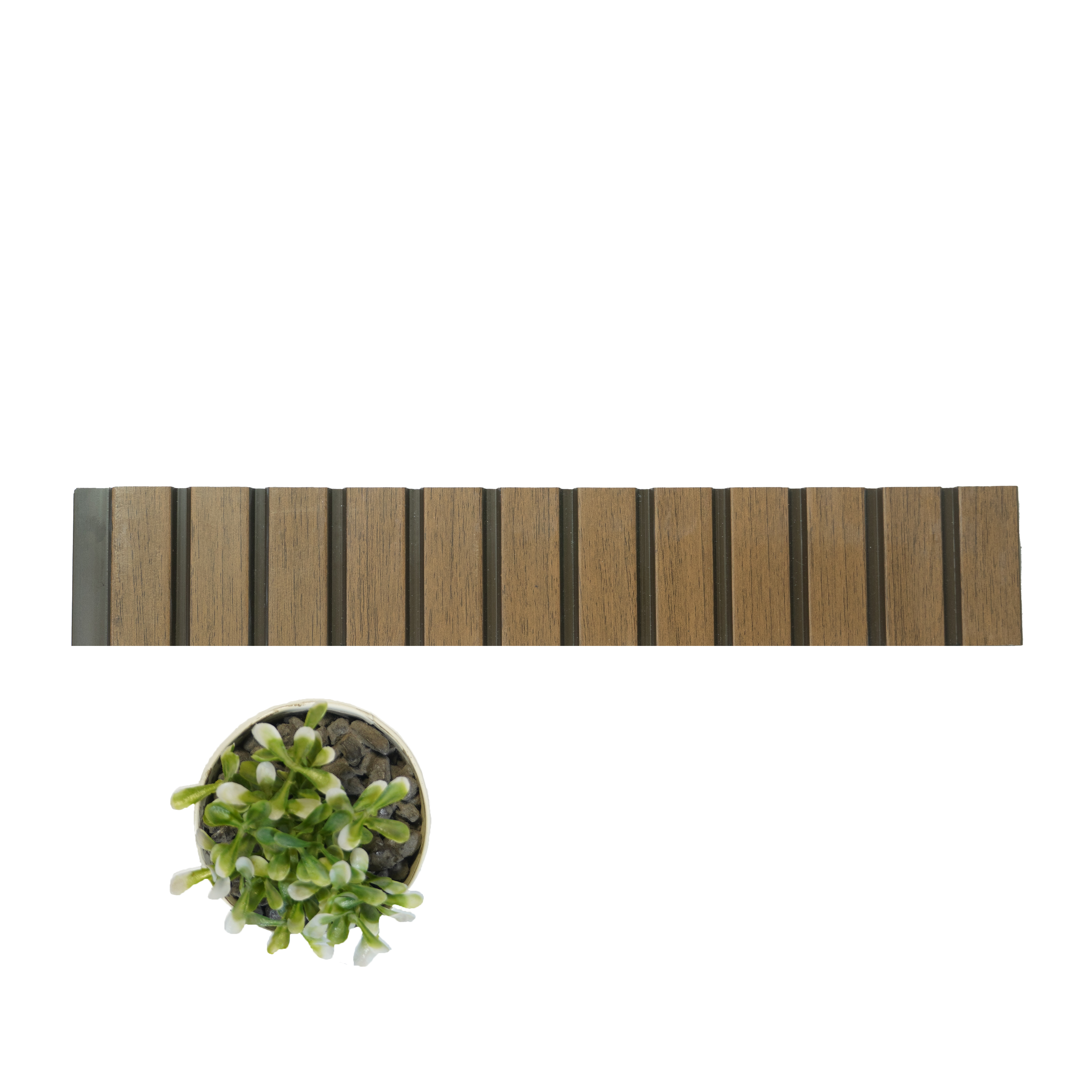 Light Brown Wooden Louver PN 01629 E 8 ft x 12 inch Charcoal Panel - 8 mm | Suitable for Feature Wall, TV Unit & Living Room | Width is Subjected to 5% Variation