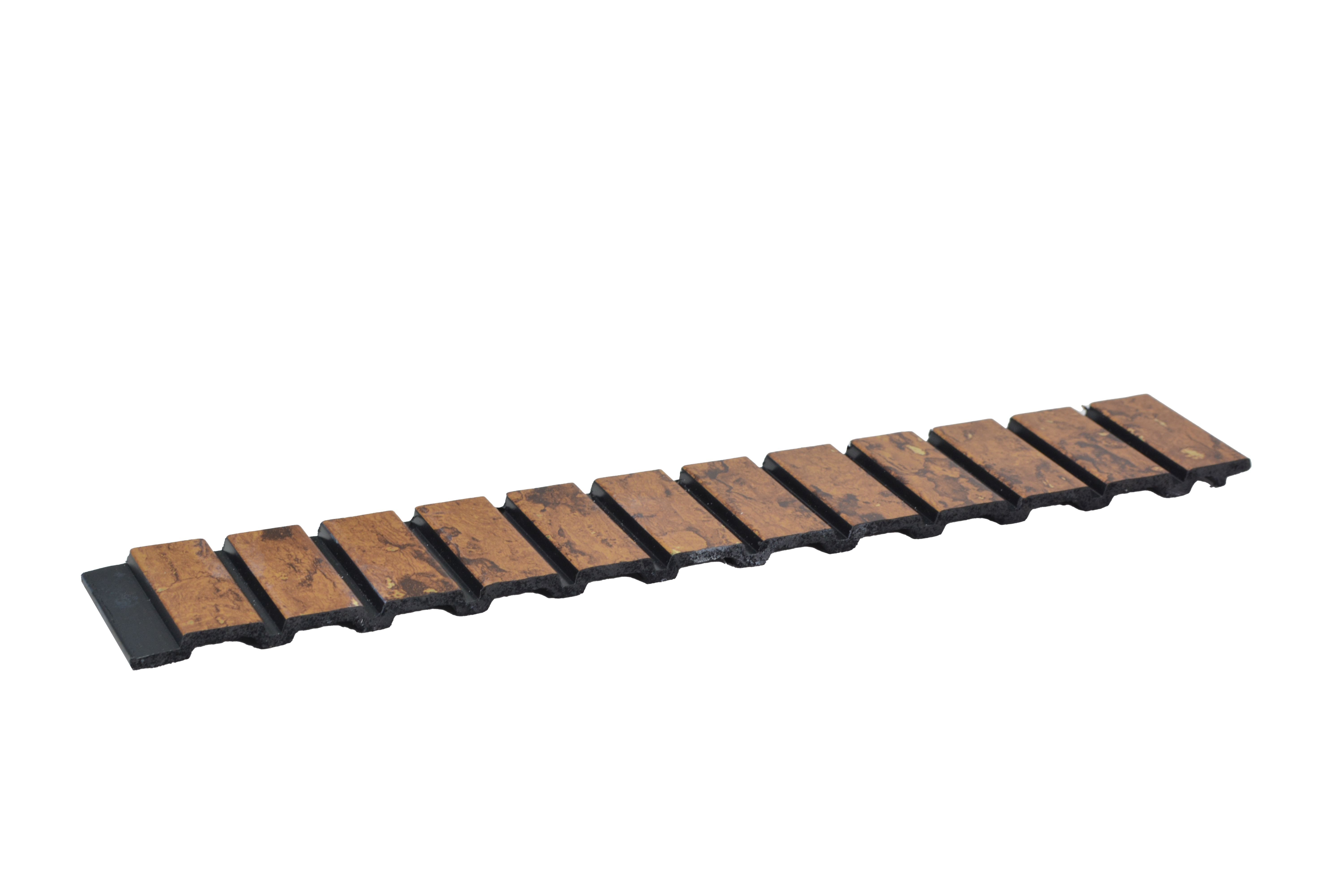 Rustic Brown Wooden Louver PN 01629 C 8 ft x 12 inch Charcoal Panel - 8 mm | Suitable for Feature Wall, TV Unit & Living Room | Width is Subjected to 5% Variation