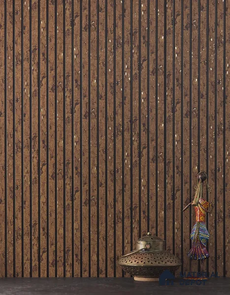 Rustic Brown Wooden Louver PN 01629 C 8 ft x 12 inch Charcoal Panel - 8 mm | Suitable for Feature Wall, TV Unit & Living Room | Width is Subjected to 5% Variation