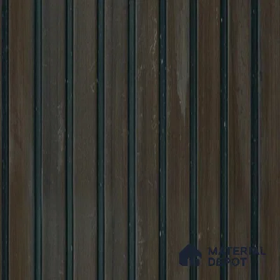 Wenge Wooden Louver PN 01629 G 8 ft x 12 inch Charcoal Panel - 8 mm | Suitable for Feature Wall, TV Unit & Living Room | Width is Subjected to 5% Variation