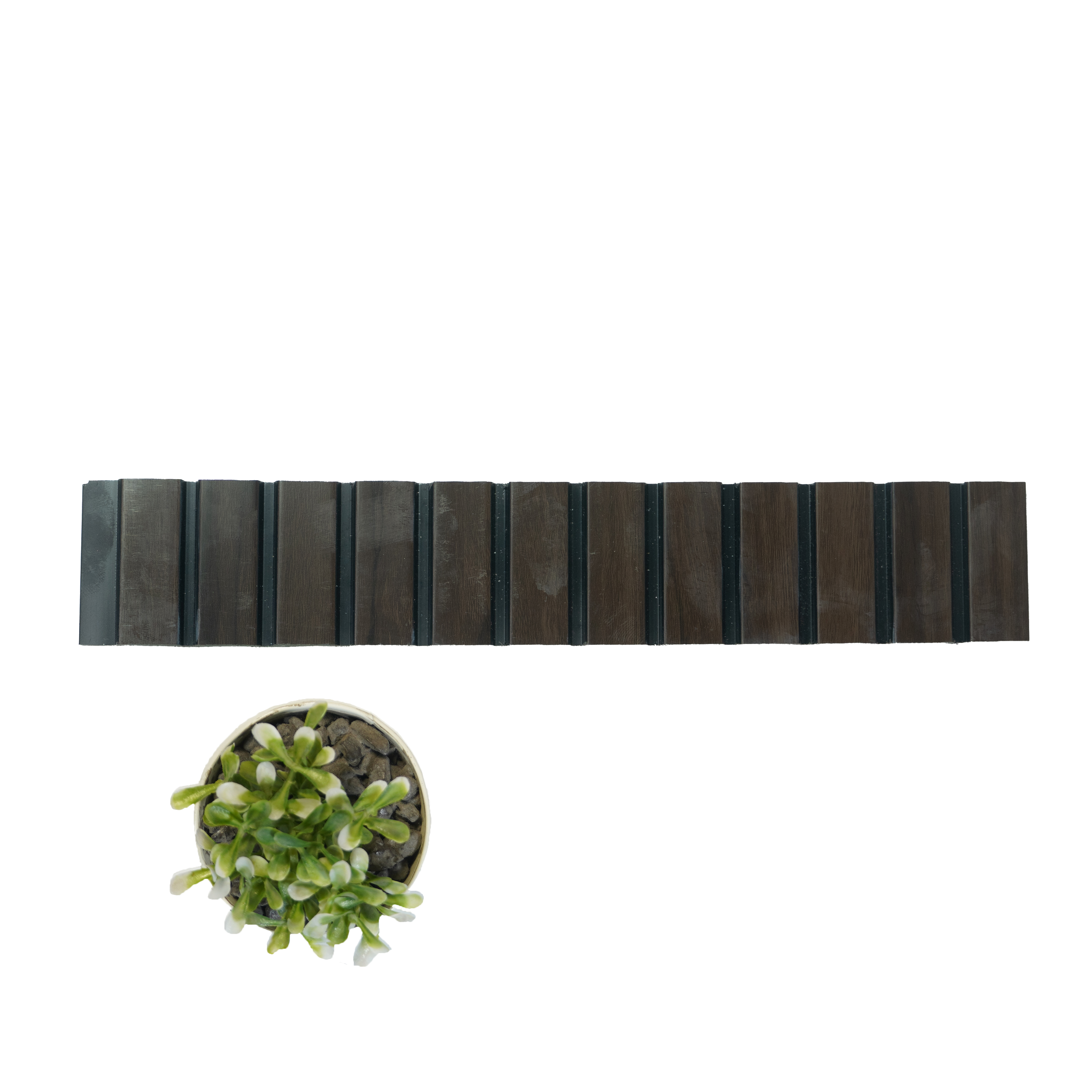 Wenge Wooden Louver PN 01629 G 8 ft x 12 inch Charcoal Panel - 8 mm | Suitable for Feature Wall, TV Unit & Living Room | Width is Subjected to 5% Variation