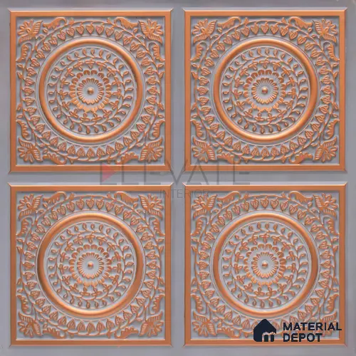117 Dusty Copper 2 ft x 2 ft Decorative Ceiling Tiles - 1.5 mm