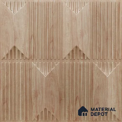 Beige Artisan PVC Matte Finish 3D Wall Panel | 20 in x 20 in | Beech Wood - 15 mm | Suitable for Dining, Feature Wall & TV Unit | Width is Subjected to 5% Variation