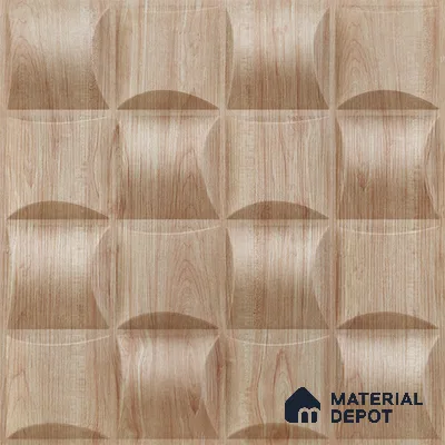 Beige Block PVC Matte Finish 3D Wall Panel | 20 in x 20 in | Beech Wood - 15 mm | Suitable for Dining, Feature Wall & TV Unit | Width is Subjected to 5% Variation