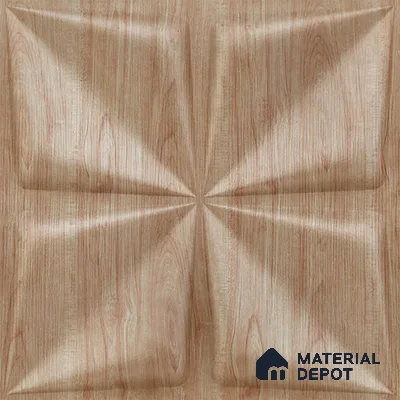 Beige Bloom PVC Matte Finish 3D Wall Panel | 20 in x 20 in | Beech Wood - 15 mm | Suitable for Dining, Feature Wall & TV Unit | Width is Subjected to 5% Variation