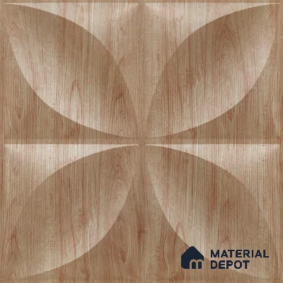 Beige Butterfly PVC Matte Finish 3D Wall Panel | 20 in x 20 in | Beech Wood - 15 mm | Suitable for Dining, Feature Wall & TV Unit | Width is Subjected to 5% Variation