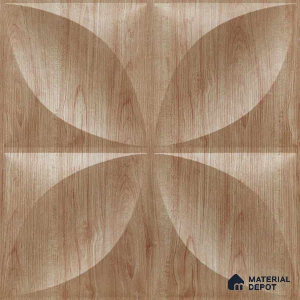 Beige Butterfly PVC Matte Finish 3D Wall Panel | 20 in x 20 in | Beech Wood - 15 mm | Suitable for Dining, Feature Wall & TV Unit | Width is Subjected to 5% Variation
