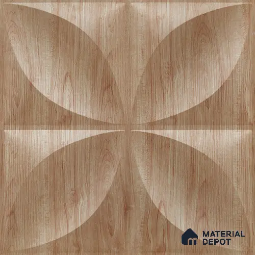 Beige Butterfly PVC Matte Finish 3D Wall Panel | 20 in x 20 in | Beech Wood - 15 mm | Suitable for Dining, Feature Wall & TV Unit | Width is Subjected to 5% Variation