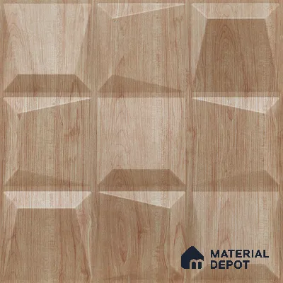 Beige Cubical PVC Matte Finish 3D Wall Panel | 20 in x 20 in | Beech Wood - 15 mm | Suitable for Dining, Feature Wall & TV Unit | Width is Subjected to 5% Variation