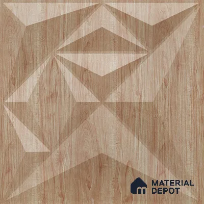 Beige Diamond PVC Matte Finish 3D Wall Panel | 20 in x 20 in | Beech Wood - 15 mm | Suitable for Dining, Feature Wall & TV Unit | Width is Subjected to 5% Variation