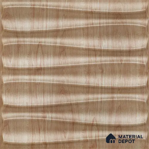 Beige Dune PVC Matte Finish 3D Wall Panel | 20 in x 20 in | Beech Wood - 15 mm | Suitable for Dining, Feature Wall & TV Unit | Width is Subjected to 5% Variation