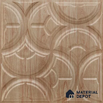 Beige Luna PVC Matte Finish 3D Wall Panel | 20 in x 20 in | Beech Wood - 15 mm | Suitable for Dining, Feature Wall & TV Unit | Width is Subjected to 5% Variation