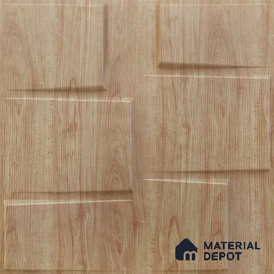 Beige Stream PVC Matte Finish 3D Wall Panel | 20 in x 20 in | Beech Wood - 15 mm | Suitable for Dining, Feature Wall & TV Unit | Width is Subjected to 5% Variation