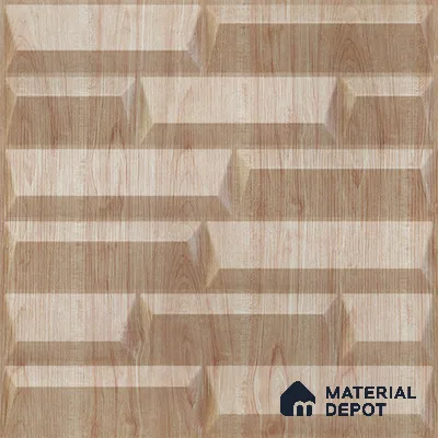 Beige Vault PVC Matte Finish 3D Wall Panel | 20 in x 20 in | Beech Wood - 15 mm | Suitable for Dining, Feature Wall & TV Unit | Width is Subjected to 5% Variation