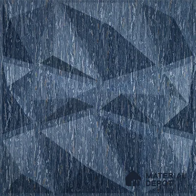 Blue Stone PVC Matte Finish 3D Wall Panel | 20 in x 20 in | Electric Blue - 15 mm | Suitable for Dining, Feature Wall & TV Unit | Width is Subjected to 5% Variation