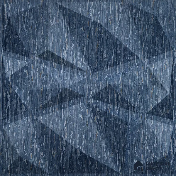 Blue Stone PVC Matte Finish 3D Wall Panel | 20 in x 20 in | Electric Blue - 15 mm | Suitable for Dining, Feature Wall & TV Unit | Width is Subjected to 5% Variation