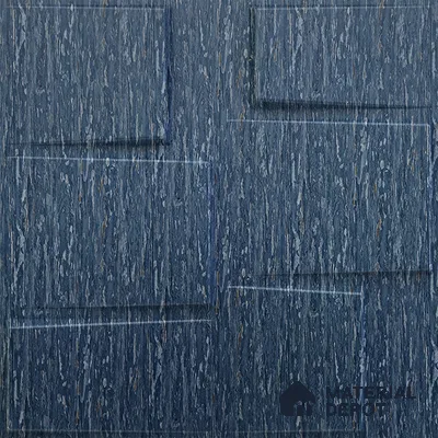 Blue Stream PVC Matte Finish 3D Wall Panel | 20 in x 20 in | Electric Blue - 15 mm | Suitable for Dining, Feature Wall & TV Unit | Width is Subjected to 5% Variation