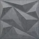 Grey Alps 3D Wall Panel | 1.6 ft x 1.6 ft | Gray Marble - 15 mm | Image 01