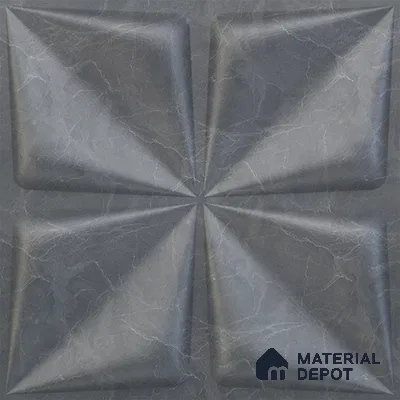 Grey Bloom PVC Matte Finish 3D Wall Panel | 20 in x 20 in | Gray Marble - 15 mm | Suitable for Dining, Feature Wall & TV Unit | Width is Subjected to 5% Variation